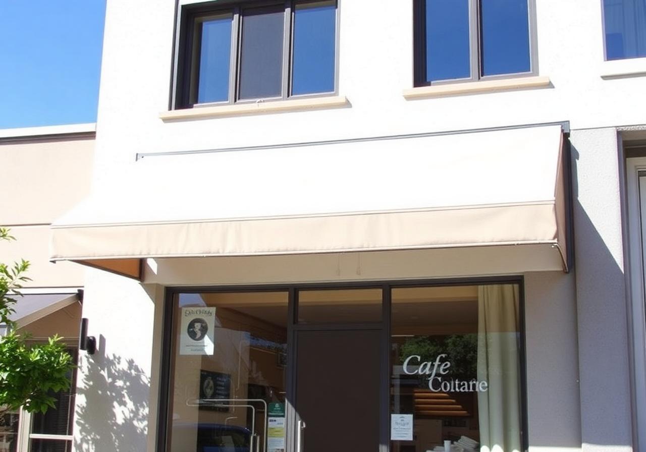 Commercial fabric awning on a Vancouver storefront