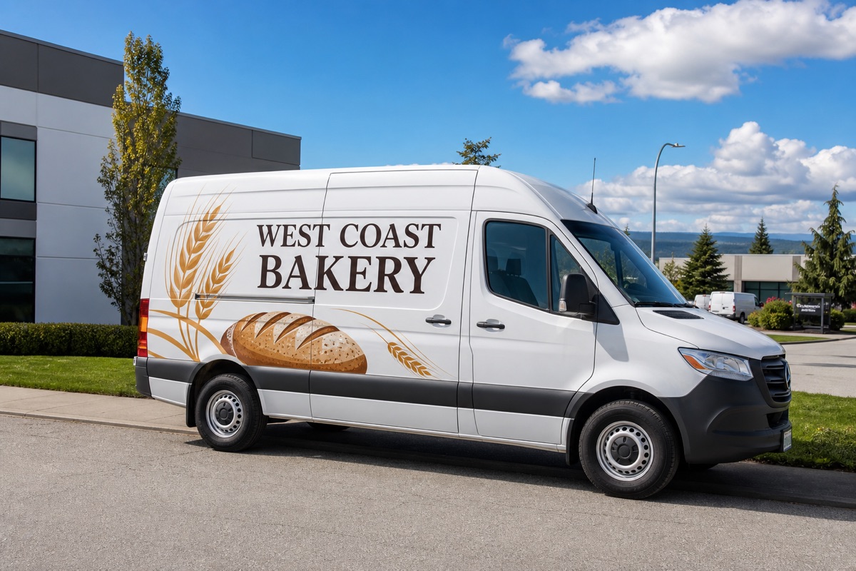 Custom storefront signage installed for a business in Langley, BC